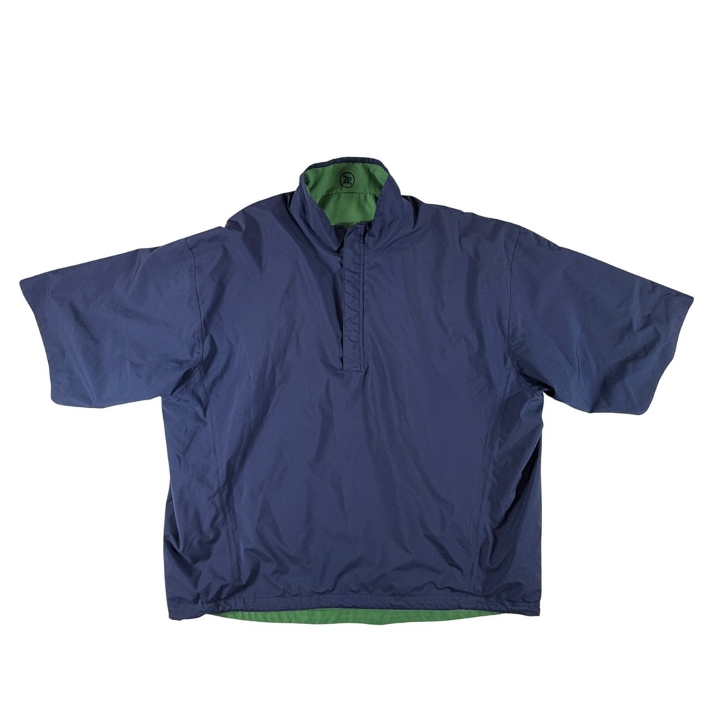 Zero Restriction Mens XXL Short Sleeve Reversible Quarter Zip Golf Windshirt